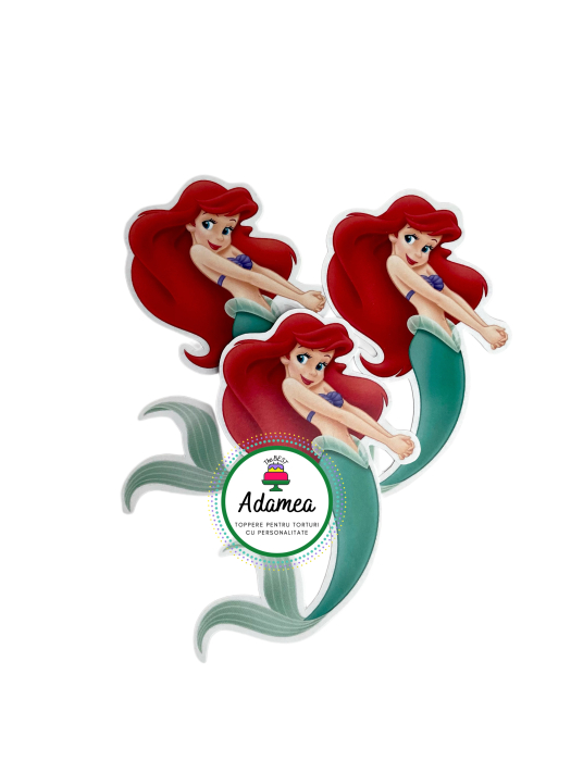 Topper tort personalizat cu Ariel sirena printesa [1]