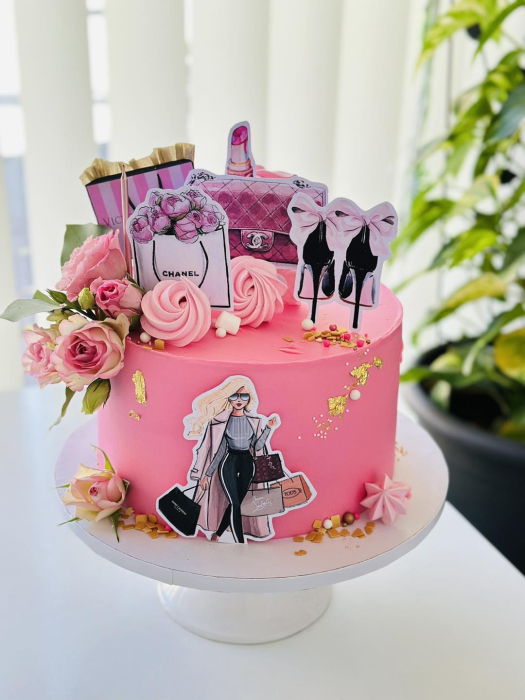 Topper fashion pentru tort – Design fashionistă cu genți de designer – ADAMEA [2]