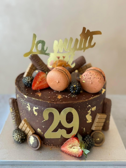 Topper La mulți ani gold auriu [6]