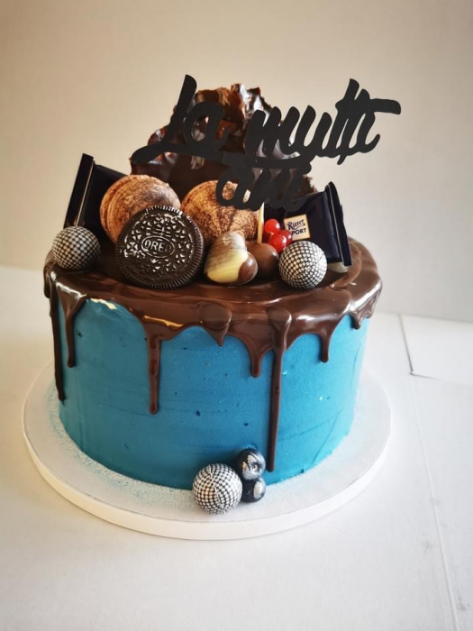 Topper La mulți ani negru mat [2]