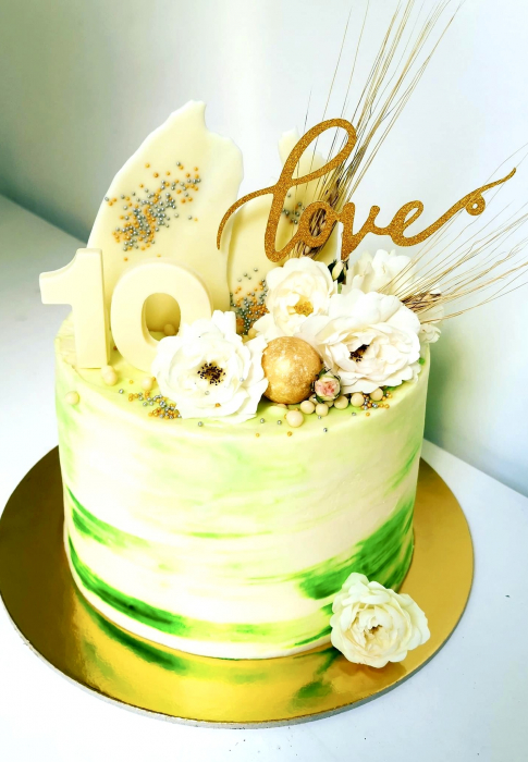 Topper love auriu glitter [2]