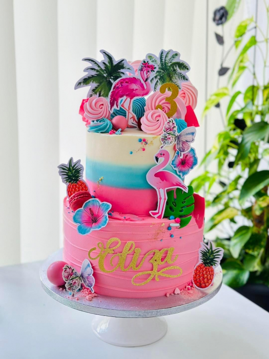 Topper tort cu decoratiune din carton sub forma de ananas [3]