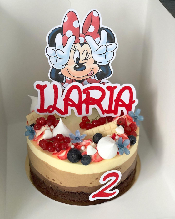 Suita toppere tort cu Minnie rosie  pusa pe sotii [3]