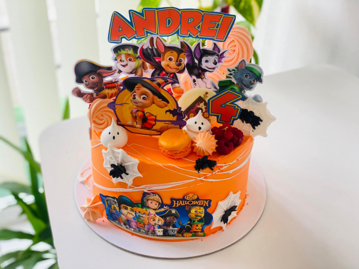 Suita toppere de tort din carton cu Patrula Catelusilor in costume de Halloween [2]