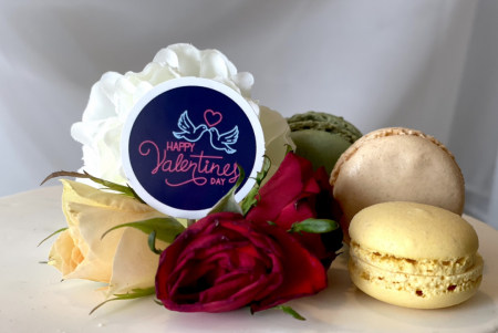 Decor tort cu topper pentru Valentine