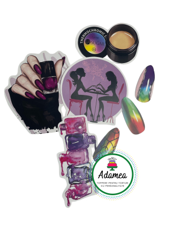 Makeup/Cosmetice/Manichiura/Beauty - Topper de tort  personalizat cu element special din carton sub forma de elementeelemente pentru manechiurista in salon de nail artist