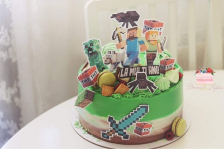 Suita de toppere din carton cu tematica Minecraft [1]