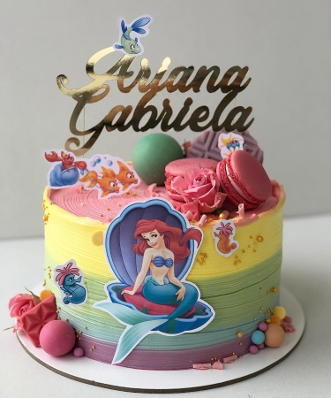 Ariel - sirena marii - Suita toppere tort cu ariel in scoica