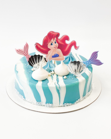 Ariel - sirena marii - Suita toppere tort cu Ariel si scoici