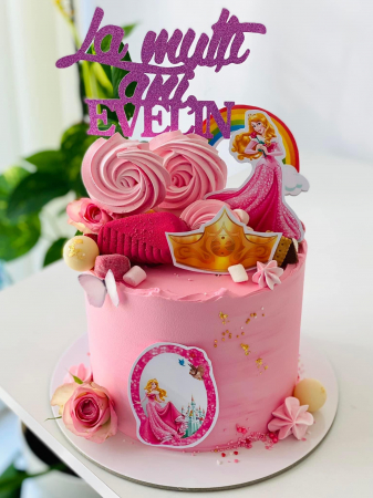 Frumoasa din padurea adormita - Aurora - decor tort frumoasa din padurea adormita