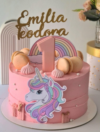 Topper Adamea cu unicorn din carton [6]
