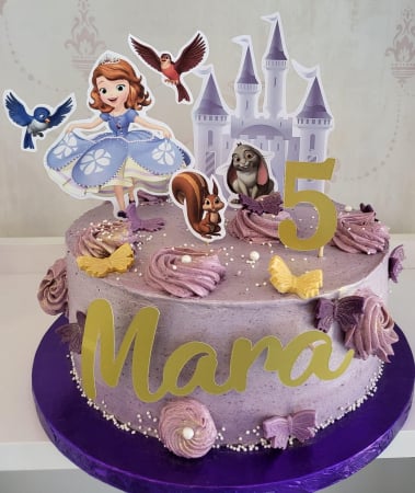 Printesa Sofia - Topper tort cu castelul printesei Sofia