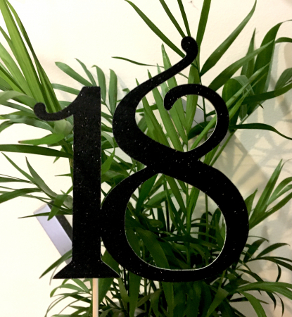 Topper pentru majorat 18 negru [0]