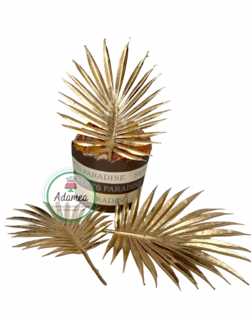 Frunze de palmier artificial auriu pentru decor sofisticat, marca Adamea, ideale pentru aranjamente luxuriante pentru tortul tău