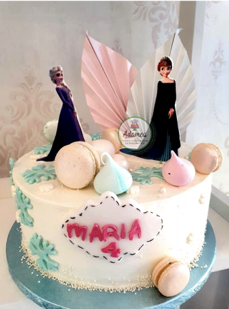 Decor de tort cu frunza de palmier din carton [2]