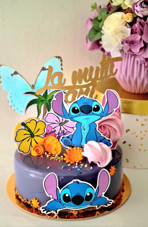 Topper tort fluture mare bleu [3]