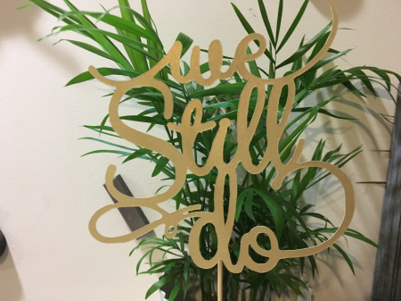 Topper din carton auriu We sill do [1]