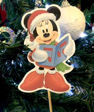 Topper Minnie care canta colinde de Craciun