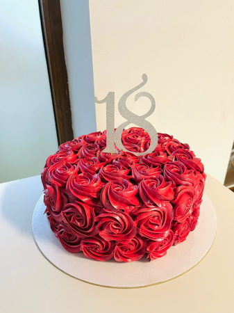Majorat - Topper tort majorat argintiu glitter