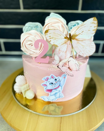 Topper de tort frontal cu pisica Marie [4]