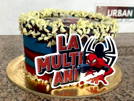 Topper tort La mulți ani - supererou - decor carton premium ADAMEA [2]