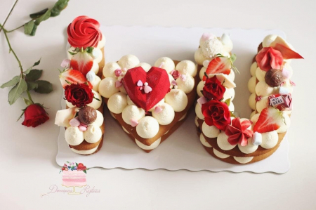 Diverse forme - Sablon tort I love you