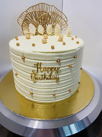 Set 3 frunze Gingko din plastic auriu [18]