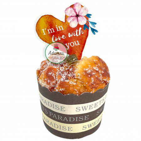 Set 3 toppere din carton pentru tort sub forma de inimi watercolor pentru Sfantul Valentin [1]