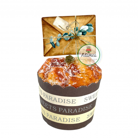 Sfantul Valentin - Dragobete - iubire - Topper de tort cu element special din carton sub forma de cadou