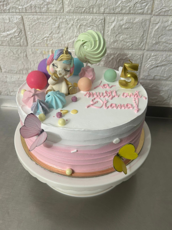 Topper tort cu fluturi din carton galben lamaie [6]