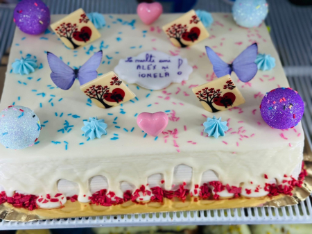 Set 6 fluturi pentru tort mov pastel [9]