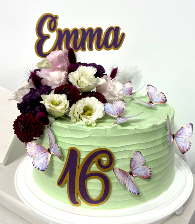 set toppere tort cu 6 fluturi pastel mov bleu [17]