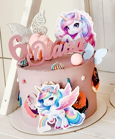 Suita de fluturi pentru tort, toppere din carton verde menta fistic [1]