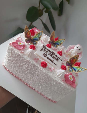 Topper tort cu fluturi din carton tip bijuterie cu cristale colorate [2]