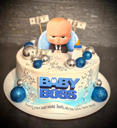 Topper de tort  personalizat cu element special din acril sub forma de bile sau fere pentru torturile cu baloane argintiu silver metalic [1]