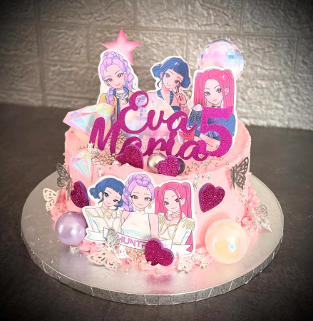 Topper de tort  personalizat cu element special din acril sub forma de bile sau sfere pentru torturile cu baloane transparente perlat heliomat [2]