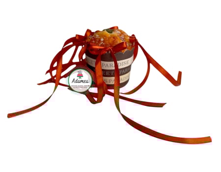 Toppere tort - Topper de tort  personalizat cu element special din panglica de satin caramiziu cu 6 fundite