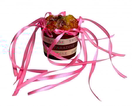 Produse din plastic/lemn/material textil - Topper de tort  personalizat cu element special din panglica de satin roz neon fosforescent electric cu fundite ornament de tort