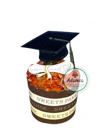 Toppere de tort din carton cu toca si diploma pentru finalul de an