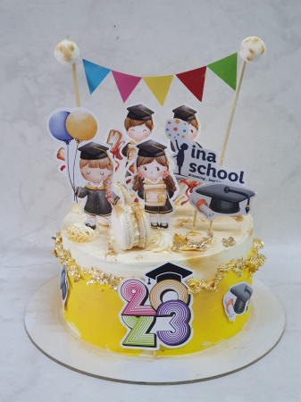 Topper tort cu stegulet din carton pentru absolventii din 2023 [1]