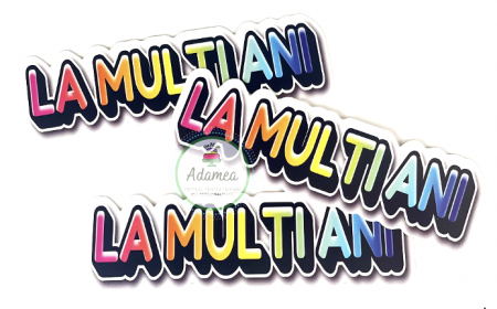 La mulți ani - Stegulet cu la multi ani curcubeu