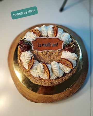 Stegulet cu La mulți ani, pe fundal tip piele [1]