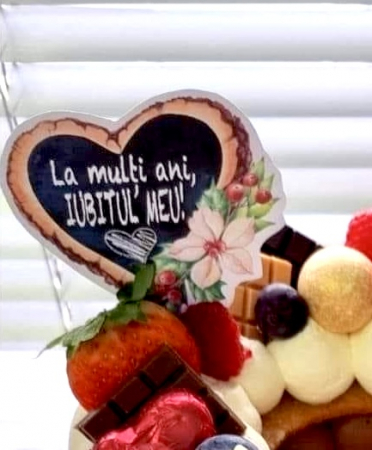 Iubire - Topper tort cu mesajul la multi ani iubitul meu