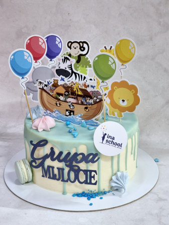 Suita de toppere de tort cu 5 baloane colorate din carton [4]