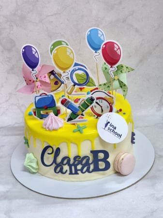 Suita de toppere de tort cu 5 baloane colorate din carton [5]