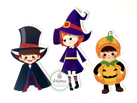Suita de toppere din carton pentru torturi de Halloween