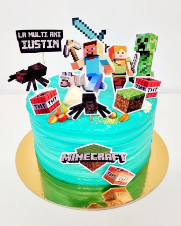 Suita de toppere din carton cu tematica Minecraft [4]