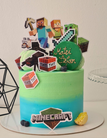 Suita de toppere din carton cu tematica Minecraft [5]