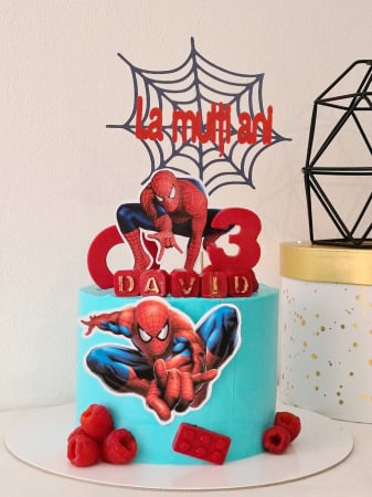 Suita de tort cu Spiderman si personalizata [7]
