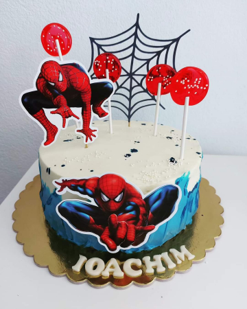 Suita de tort cu Spiderman si personalizata [8]